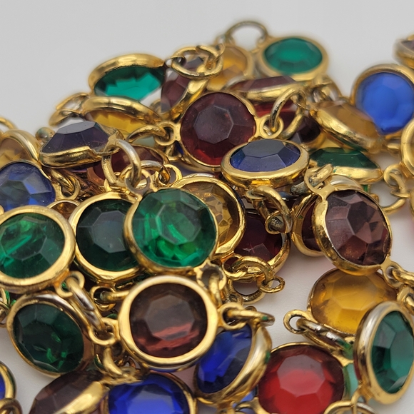 Crystals by Bellagio USA Multicolor Gemstone Necklace 34" - Picture 14 of 16